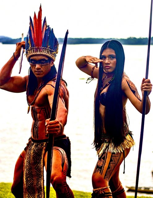 Guerreiros indígenas — espírito Trá-ca-Trá da EPM
